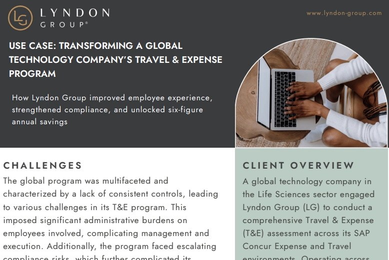 Transforming a global technology company's travel & expense program