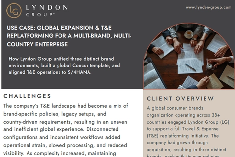 Global expansion & T&E replatforming for a multi-brand, multi-country enterprise