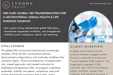 Global T&E transformation for a multinational animal health & life sciences company